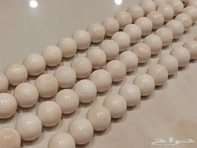 مسباح سبحة عاج ماموث كريمي 99 خرزة 1