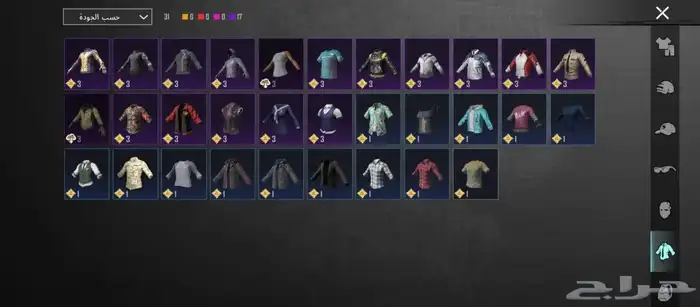 حساب ببجي للبيع 30