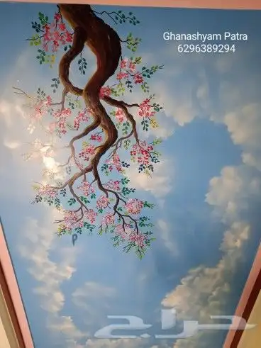رسام جدران مطاعم محلات فلل قصور 7