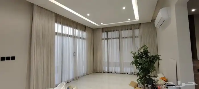 ستائر ويفي كهربائي لنن ثقيل وخفيف بلاك اوت جوده ممتازه 2
