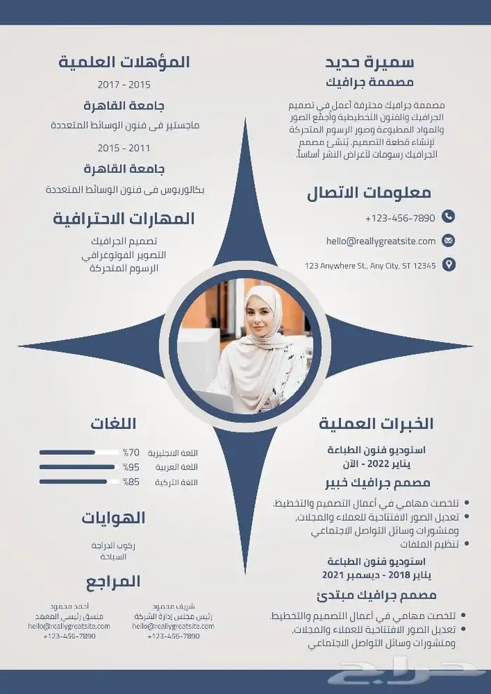سيرة ذاتية ملونة   سي في cv بالإنقليزي العربي 6