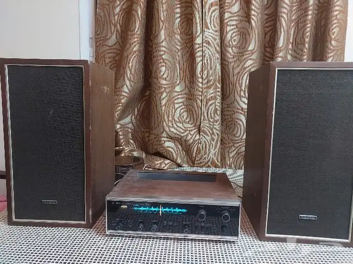 راديو وامبليفاير بايونير مع سماعات ناشيونال 0