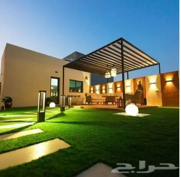 تنسيق حدائق عشب ارضي عشب جداري بديل خشب صفائح حجريه 2