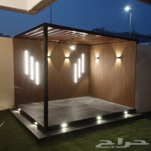 تنسيق حدائق عشب ارضي عشب جداري بديل خشب صفائح حجريه 17