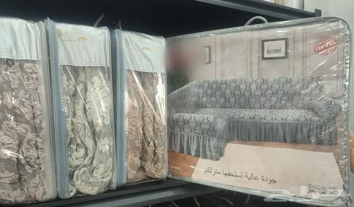 تلبيسات كنب حرف L غطاء كنب 3