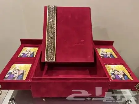 ألبوم صور مع صندوق خشبي 3 الوان 1