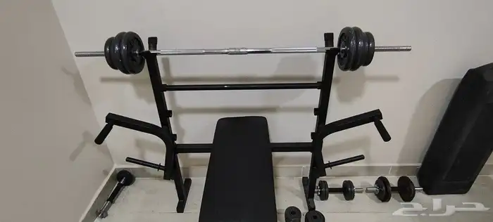 HOME GYM SET  - Bench  Barbell   Dumbbells ( Weight 50) 4