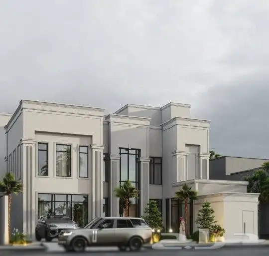 تصميم واجهات فيلا سكنية نيو كلاسك 5