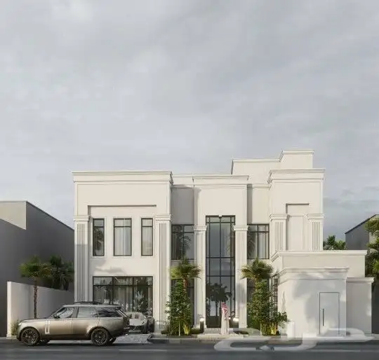 تصميم واجهات فيلا سكنية نيو كلاسك 1