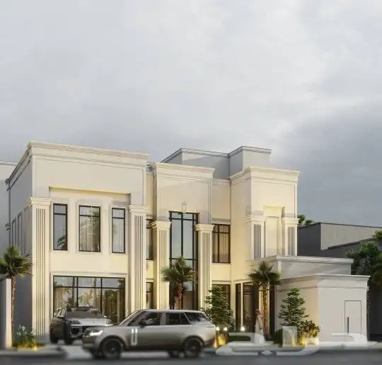 تصميم واجهات فيلا سكنية نيو كلاسك 4