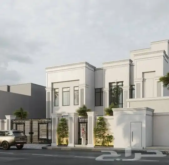 تصميم واجهات فيلا سكنية نيو كلاسك 3