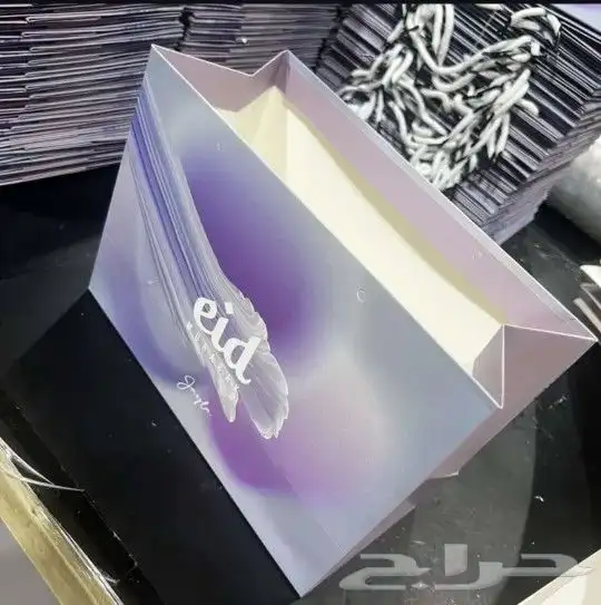 طباعة أكياس عبايات بكج عبايات ورق تغليف ستيكر ليبل 6