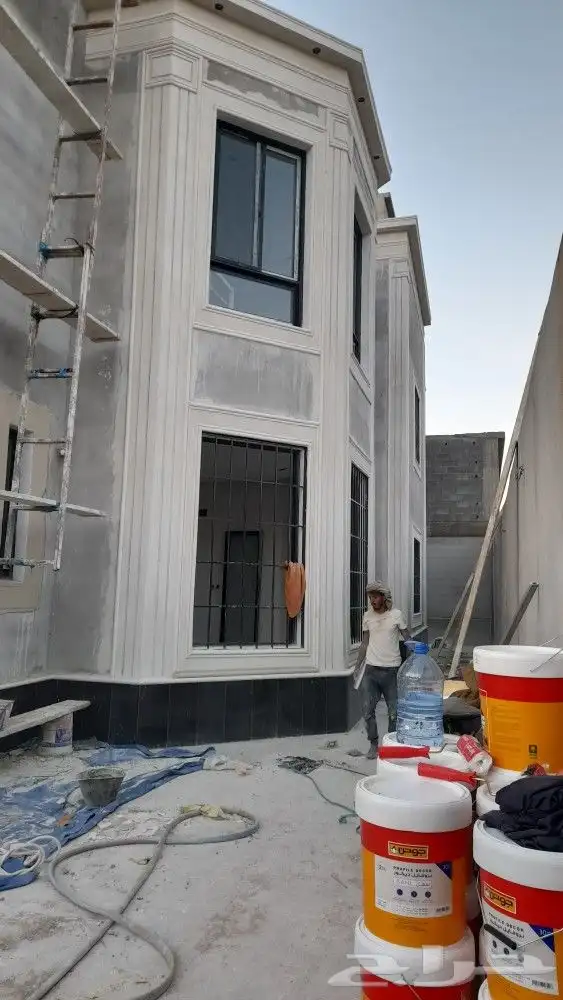 ديكورات خارجيه تصميم الحجر الطبيعي بطحاء الرياض واسمنت الريا 0