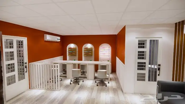 تصميم وتنفيذ ديكورات صالون نسائي 4