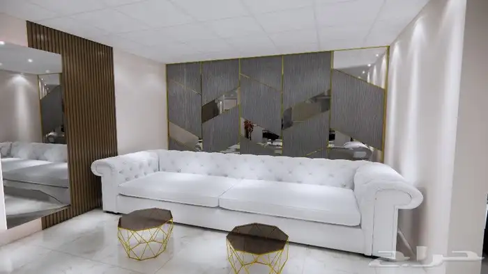 تصميم وتنفيذ ديكورات صالون نسائي 8