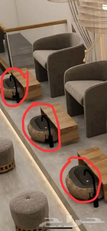 احواض بديكير حجر طبيعي مغاسل حجر وجه الجبل 3