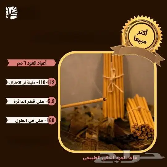 عود فيتنامي درجه اولى حجم 6 ملي طول 16 سم 1