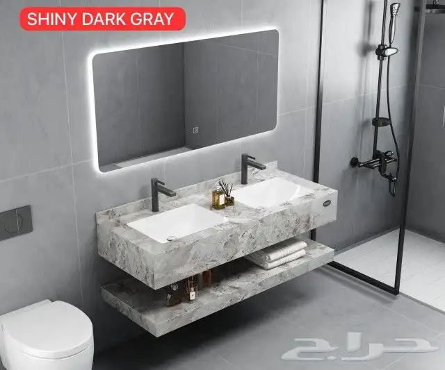 مغاسل جاهزة رخام وفايبر 8