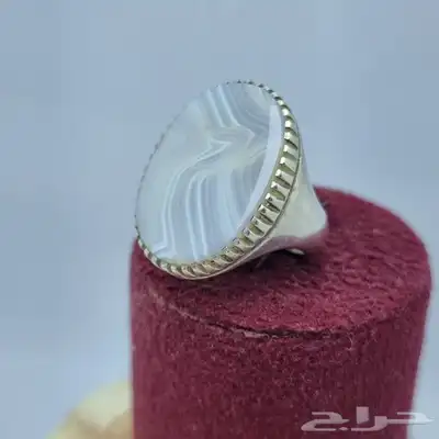 خواتم فضه عيار 925 احجار طبيعيه 42