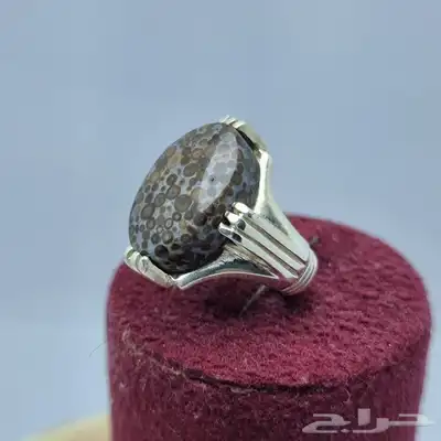 خواتم فضه عيار 925 احجار طبيعيه 9