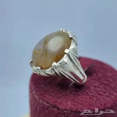 خواتم فضه عيار 925 احجار طبيعيه 19
