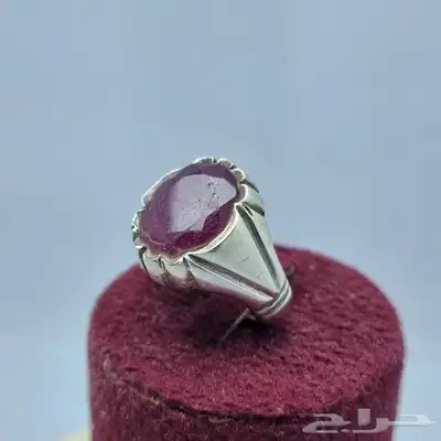 خواتم فضه عيار 925 احجار طبيعيه 8