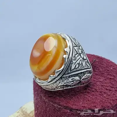 خواتم فضه عيار 925 احجار طبيعيه 15