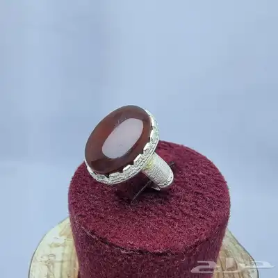 خواتم ملكيه احجار عقيق كبدي كرزي طبيعي 11