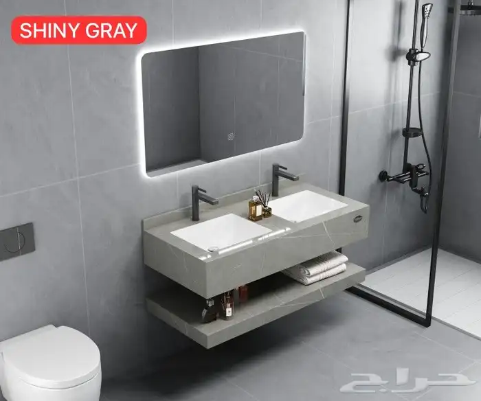 مغاسل جاهزة رخام وفايبر 7