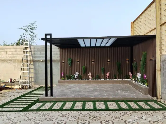 تنسيق حدائق عشب صناعي شلالات مظلات ديكورات جازان صامطه صبيا 1