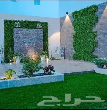 تنسيق حدائق عشب صناعي شلالات مظلات ديكورات جازان صامطه صبيا 5