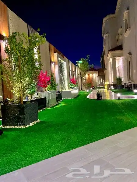 تنسيق حدائق عشب صناعي شلالات مظلات ديكورات جازان صامطه صبيا 6