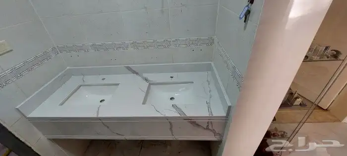 مغاسل رخام صناعي عرض شهر رمضان المتر 650 شامل مرايا بلش ساد 2