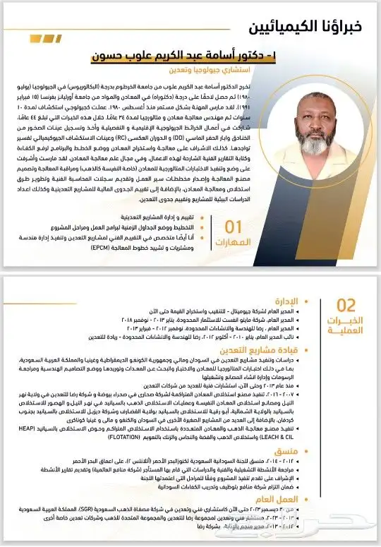 خدمات التعدين والاستشارات الجيولوجيا والمناجم المحاجر والرخص 7