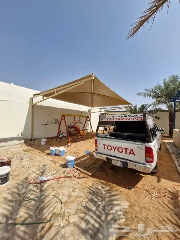مظلات سواتر برجولات مستودعات جميع انواع الحداده 0