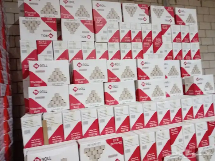 ورق الكاشير ورق باركود ورق فواتير حراري طابعه فواتير حراري 4