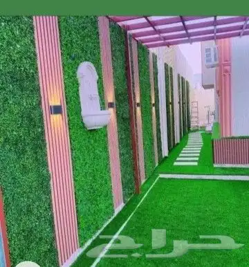 تصميم و تنسيق حدائق جازان عشب صناعي شلالات مظلات ديكورات 7