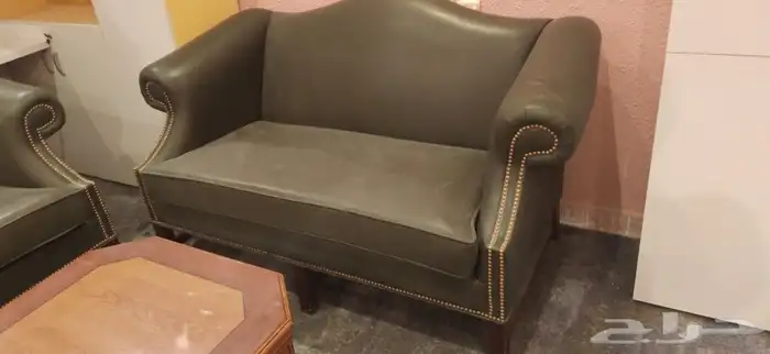 كنبتين جلد طبيعي انجليزية مستوردة 6