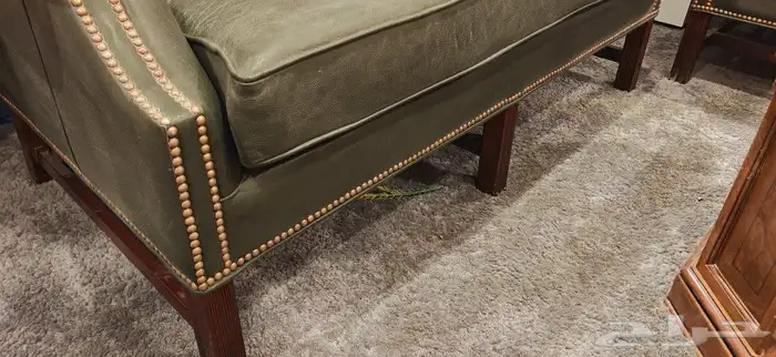 كنبتين جلد طبيعي انجليزية مستوردة 4