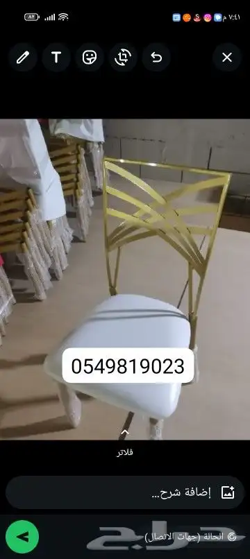 للبيع كراسي حفلات كراسي استيل فضي ذهبي كراسي نابليون شفاف طا 8