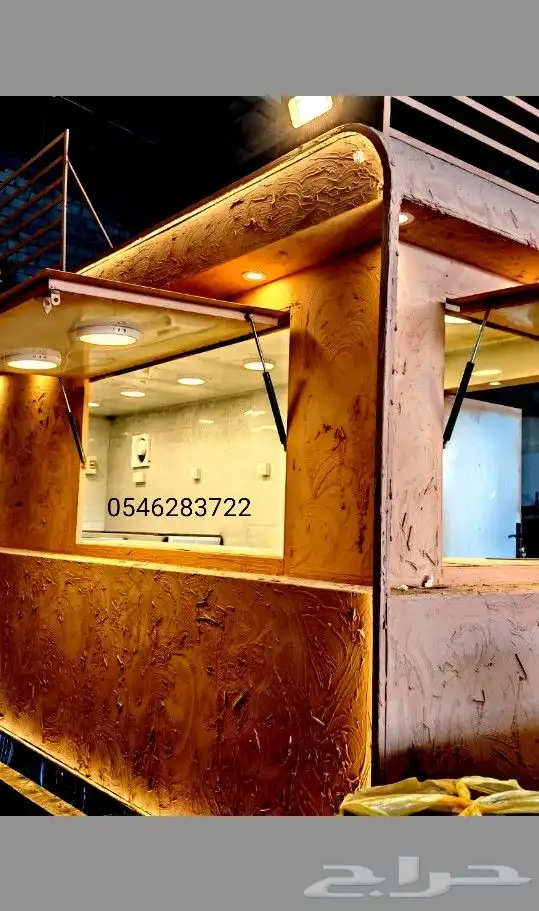 مواصفات العربه -1- مطبخ كامل مصنوع من الاستيل 2 جدران و 0