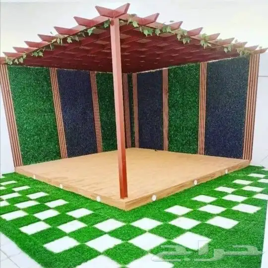 تنسيق حدائق جلسات خارجية بناء احوض ثيل صناعي 1