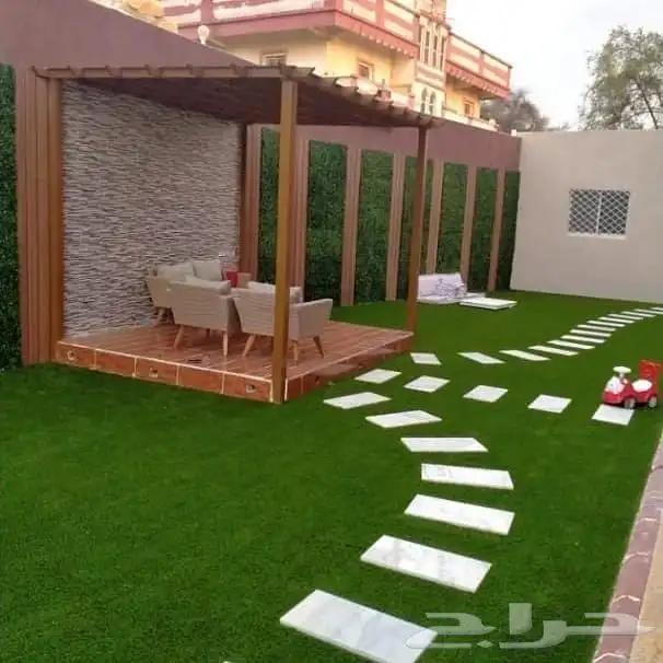 تنسيق حدائق جلسات خارجية بناء احوض ثيل صناعي 3