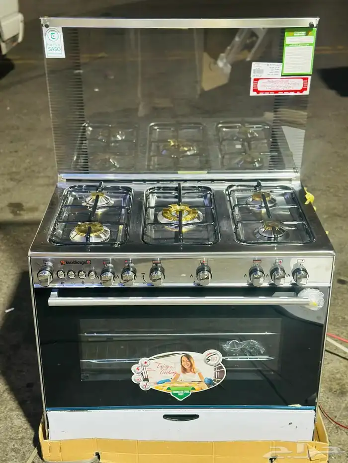 تكنو جاز فرن غاز مقاس 60 90 سم   عدد 5 شعلات نحاس. 1