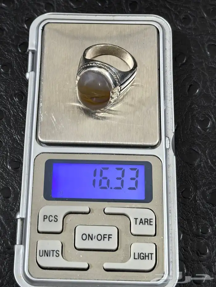 خاتم فضة بحجر عقيق 6