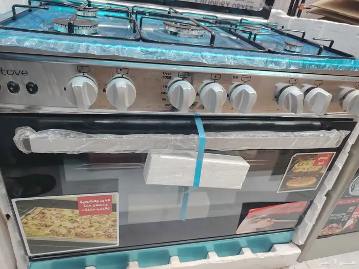 غاز ستوف 90X60 ايطالي مصري 5 عيون شواية لمبة 2