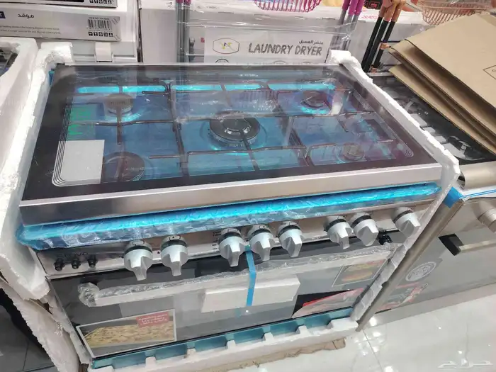 غاز ستوف 90X60 ايطالي مصري 5 عيون شواية لمبة 6