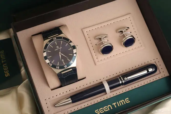ساعه رجالي جلد استنال استيل من ماركة ( SEEN TIME ) 7