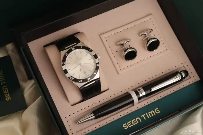 ساعه رجالي جلد استنال استيل من ماركة ( SEEN TIME ) 5
