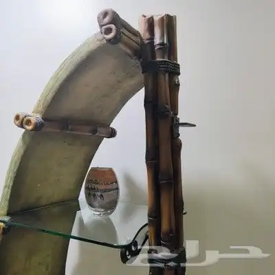 بترينة تحف ديكور أرفف بانارة شكل قارب شراع 8
